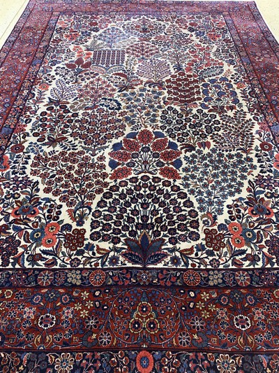 27126563j - Yazd Kork fein, Persien, Anfang 20.Jhd, Korkwolle auf Baumwolle, ca. 367 x 267 cm, EHZ: ...