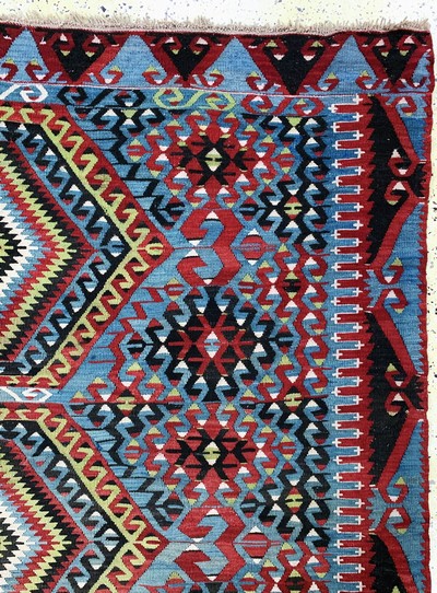 27126581f - Anatol Kelim, Türkei, Anfang 20.Jhd, Wolle auf Wolle, ca. 350 x 190 cm, EHZ: 2 ...