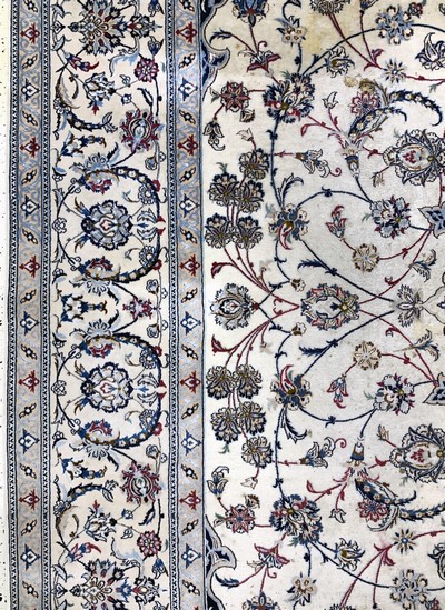 27126583e - Nain fein(6 La), Persien, Mitte 20.Jhd, Korkwolle mit Seide, ca. 365 x 255 cm, ca. ...
