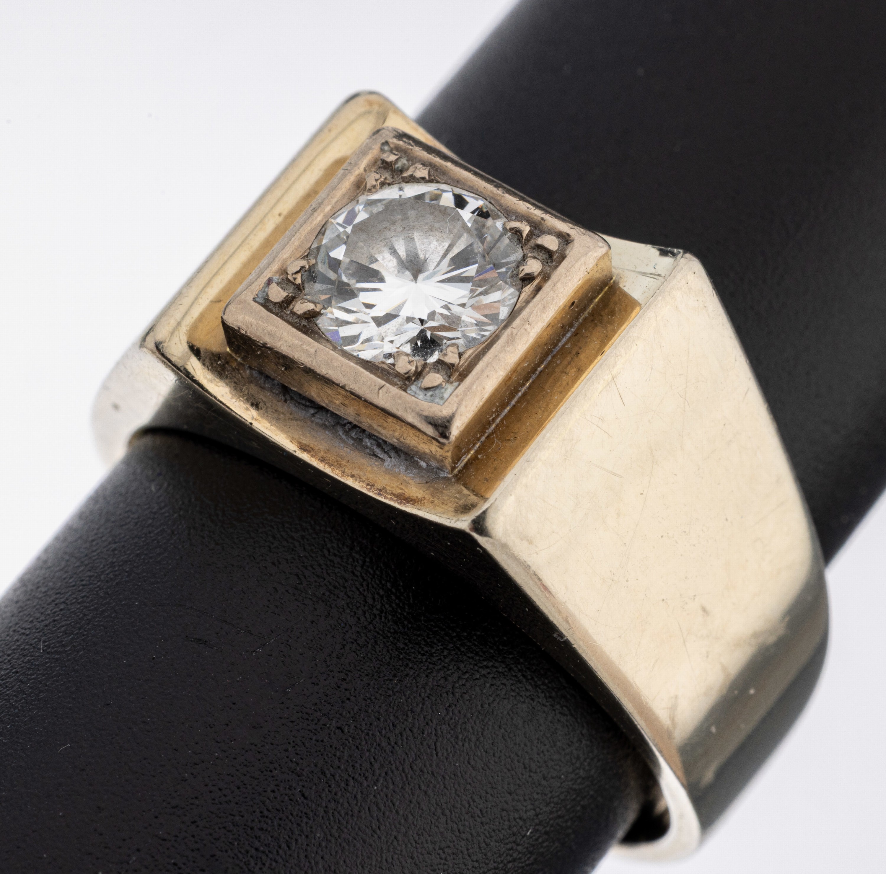 Image 27127009 - 18 kt gold brilliant-ring , YG/WG 750/000, brilliant approx. 1.25 ct Wesselton/vs, ...