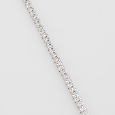 Image Armband mit Brillanten, WG 585/000, 66 Brill. zus. ca. 1.20 ct Weiß/si, Kastenschl. m. ...