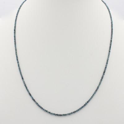Image Diamantkette, GG 585/000, blaue Diam. (beh.)im Verlauf, Karabinerschl., L. durch ...