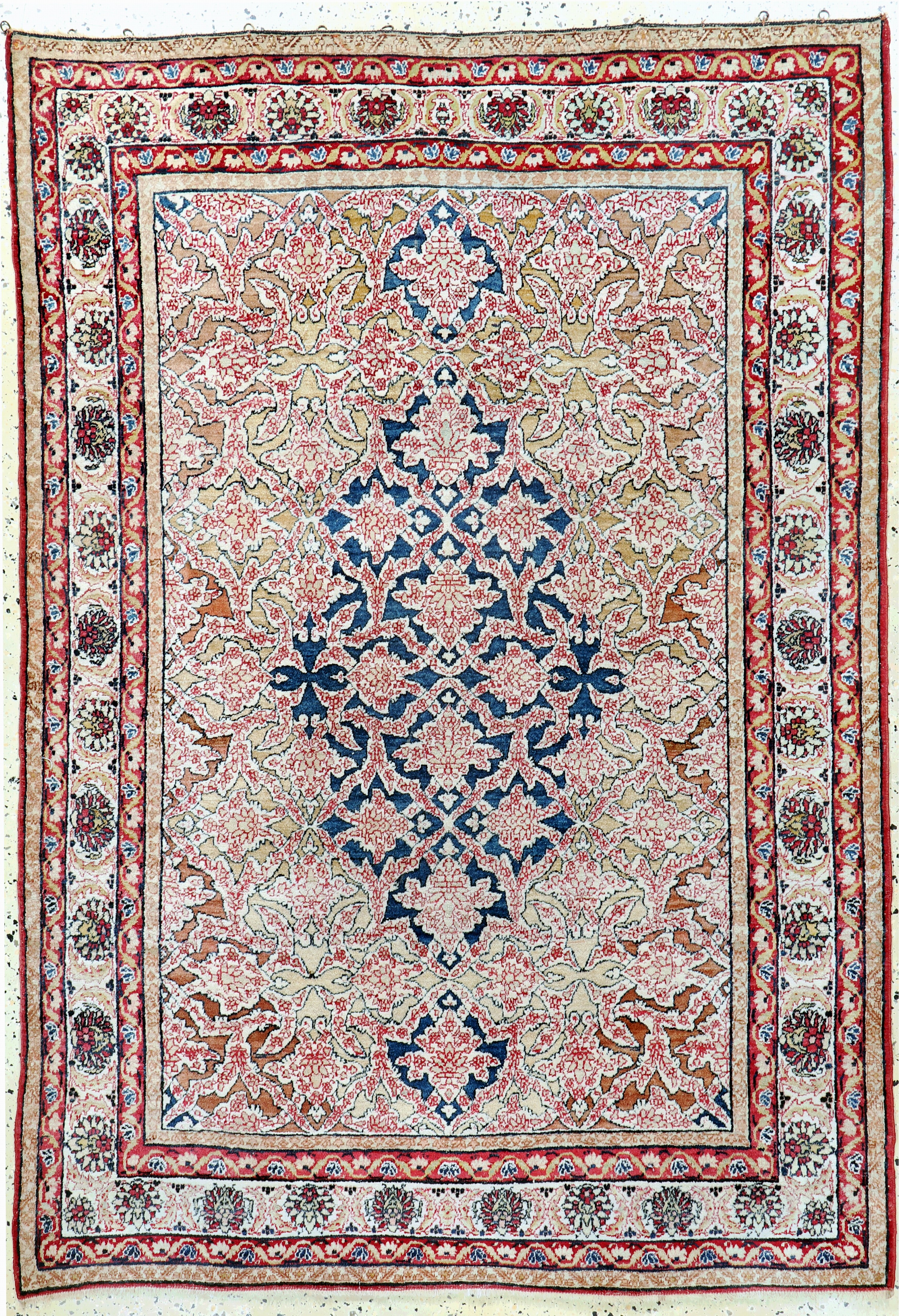 Image 27127186 - Kerman antik, Persien, 19.Jhd, Wolle auf Baumwolle, ca. 200 x 140 cm, EHZ: 2(Oxidiert). ...