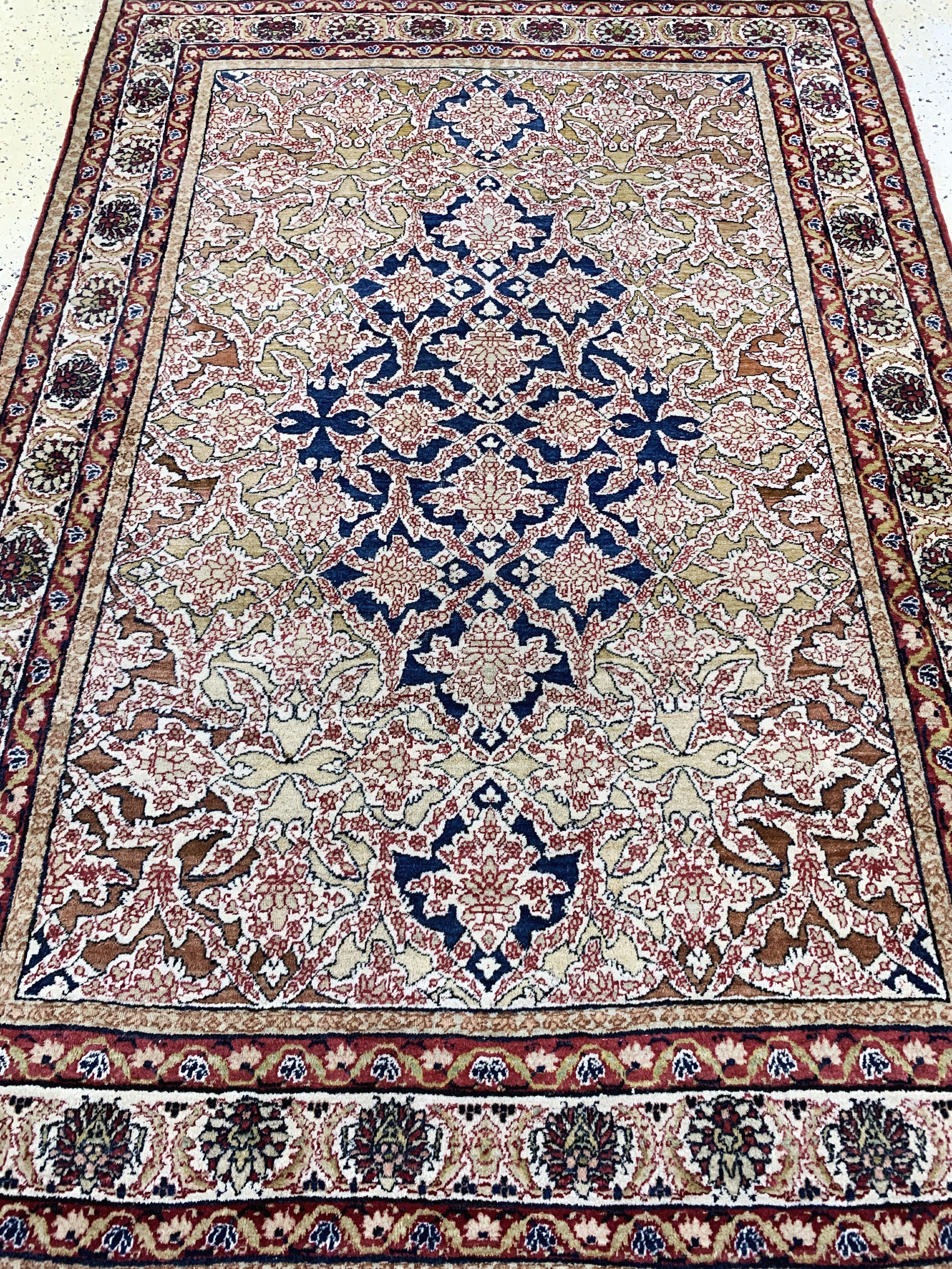 Detail g: Kerman antik, Persien, 19.Jhd, Wolle auf Baumwolle, ca. 200 x 140 cm, EHZ: 2(Oxidiert).