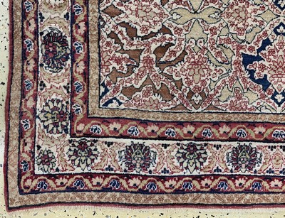 27127186b - Kerman antik, Persien, 19.Jhd, Wolle auf Baumwolle, ca. 200 x 140 cm, EHZ: 2(Oxidiert). ...