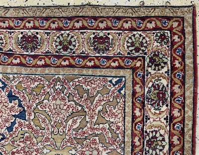 27127186d - Kerman antik, Persien, 19.Jhd, Wolle auf Baumwolle, ca. 200 x 140 cm, EHZ: 2(Oxidiert). ...