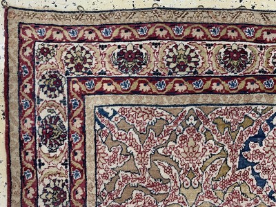 27127186e - Kerman antik, Persien, 19.Jhd, Wolle auf Baumwolle, ca. 200 x 140 cm, EHZ: 2(Oxidiert). ...