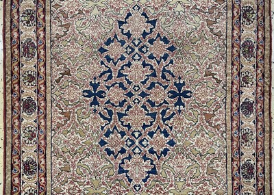 27127186f - Kerman antik, Persien, 19.Jhd, Wolle auf Baumwolle, ca. 200 x 140 cm, EHZ: 2(Oxidiert). ...