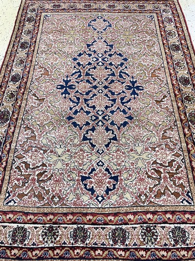 27127186g - Kerman antik, Persien, 19.Jhd, Wolle auf Baumwolle, ca. 200 x 140 cm, EHZ: 2(Oxidiert). ...