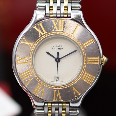 27127227a - CARTIER Armbanduhr Linie 21, quarz, Edelstahl/Gold kombiniert, Gliederband m. dopp. ...