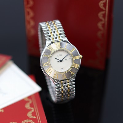 27127227b - CARTIER Armbanduhr Linie 21, quarz, Edelstahl/Gold kombiniert, Gliederband m. dopp. ...