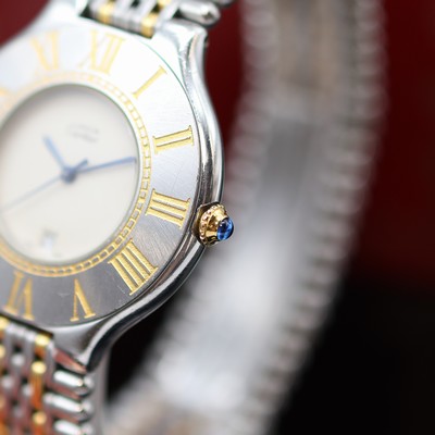 27127227e - CARTIER Armbanduhr Linie 21, quarz, Edelstahl/Gold kombiniert, Gliederband m. dopp. ...