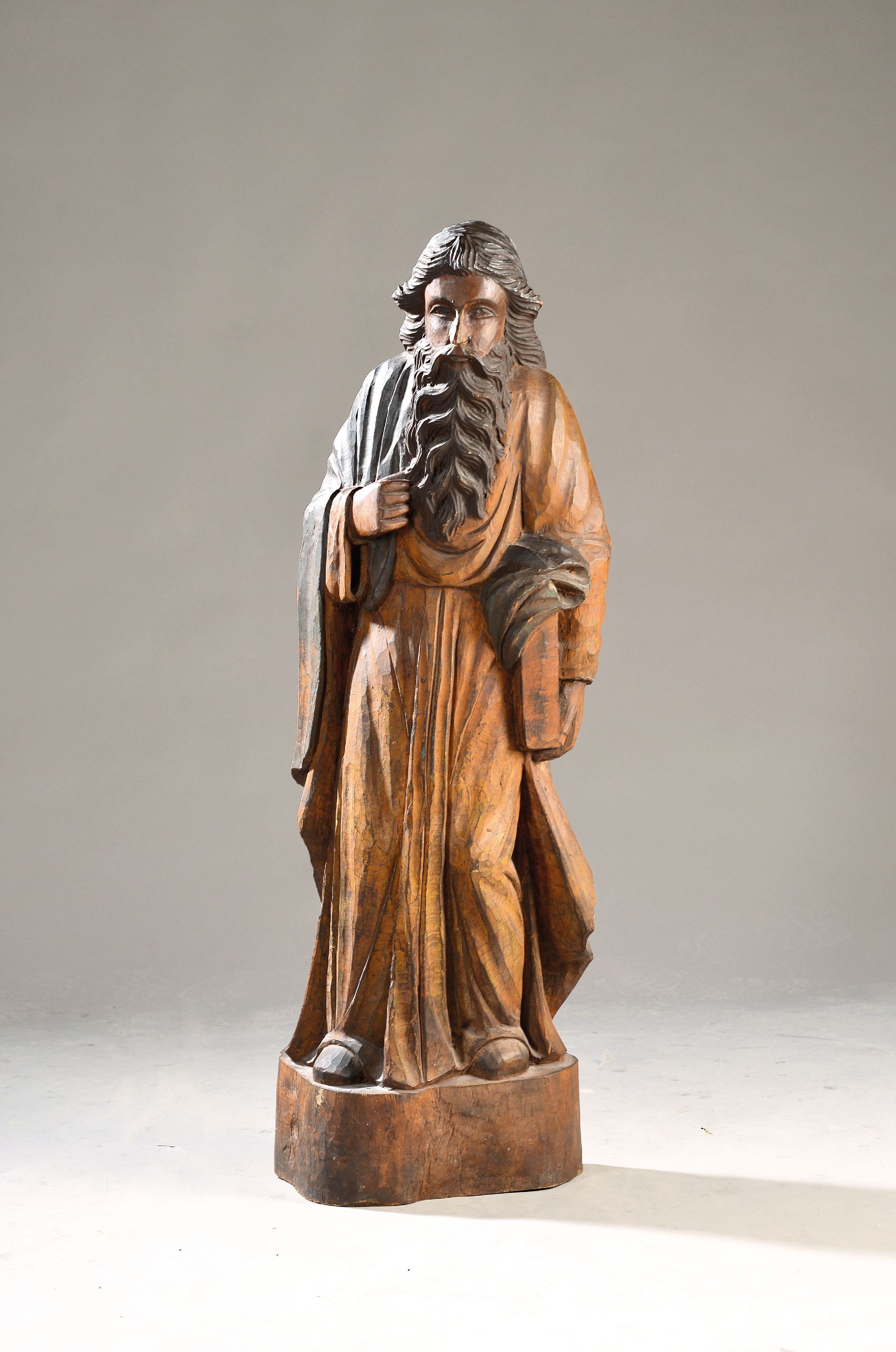 Image 27127302 - 128cm große Heiligenfigur, süddeutsch, Anfang/Mitte 20.Jh., Holz vollplastisch ...