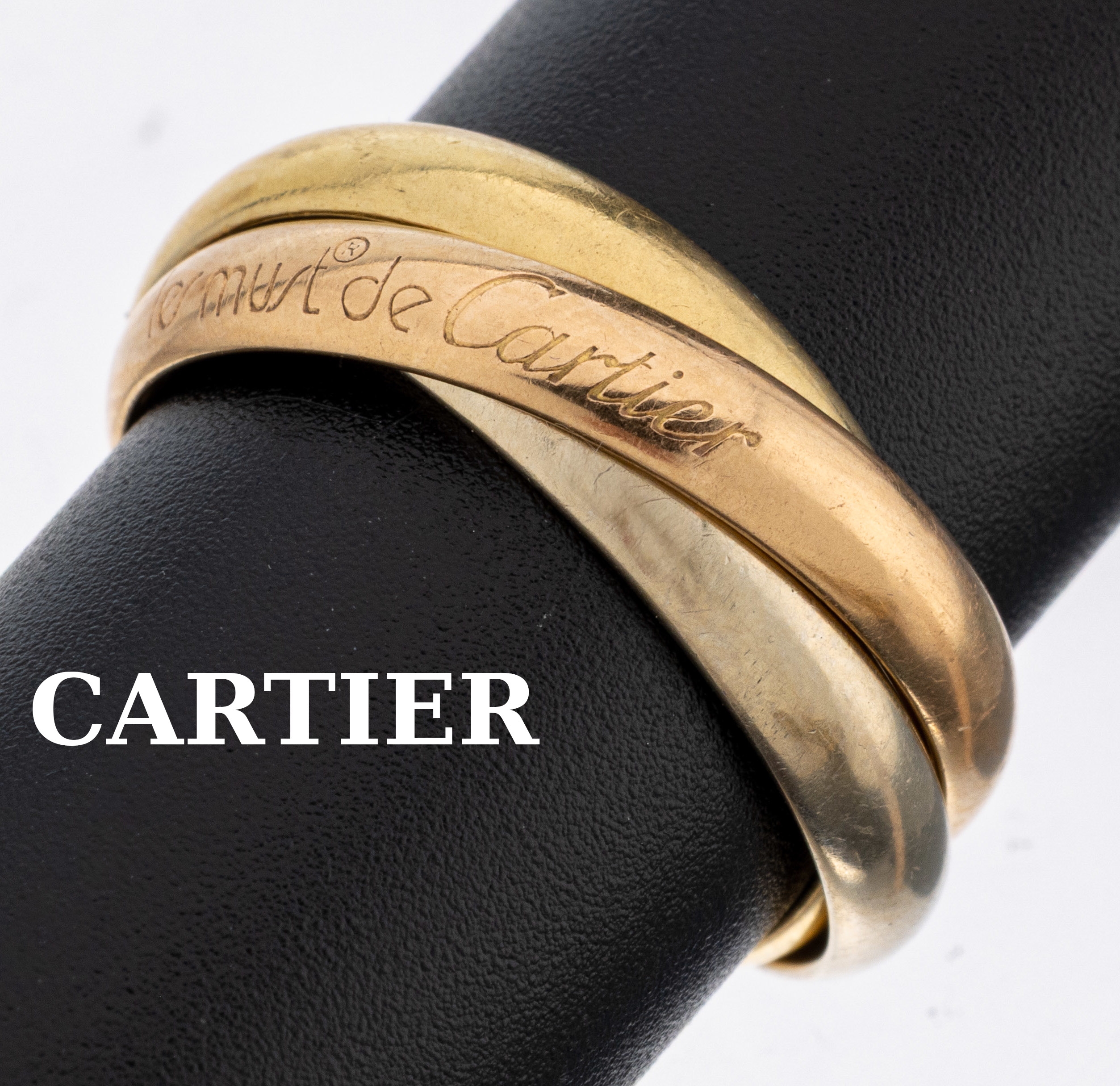 Image 27127318 - 18 kt Gold LES MUST DE CARTIER Ring, GG/WG/RG 750/000, Trinity-Serie, RW 57, ca. 9.4 g, ...