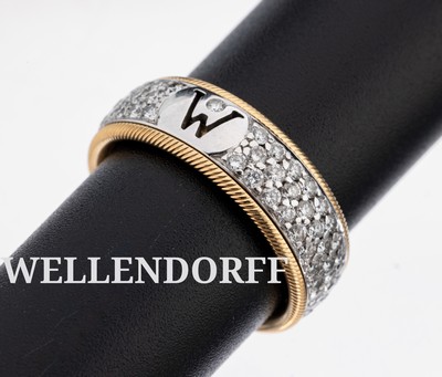Image 18 kt Gold WELLENDORFF Brillant-Ring, GG/WG750/000, Modell ´Venus´, Mittelteil drehbar, ...