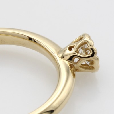 27127394a - Ring mit Brillantsolitär, GG 585/000, Brill. ca. 0.28 ct Weiß/si, Fassung m. ...