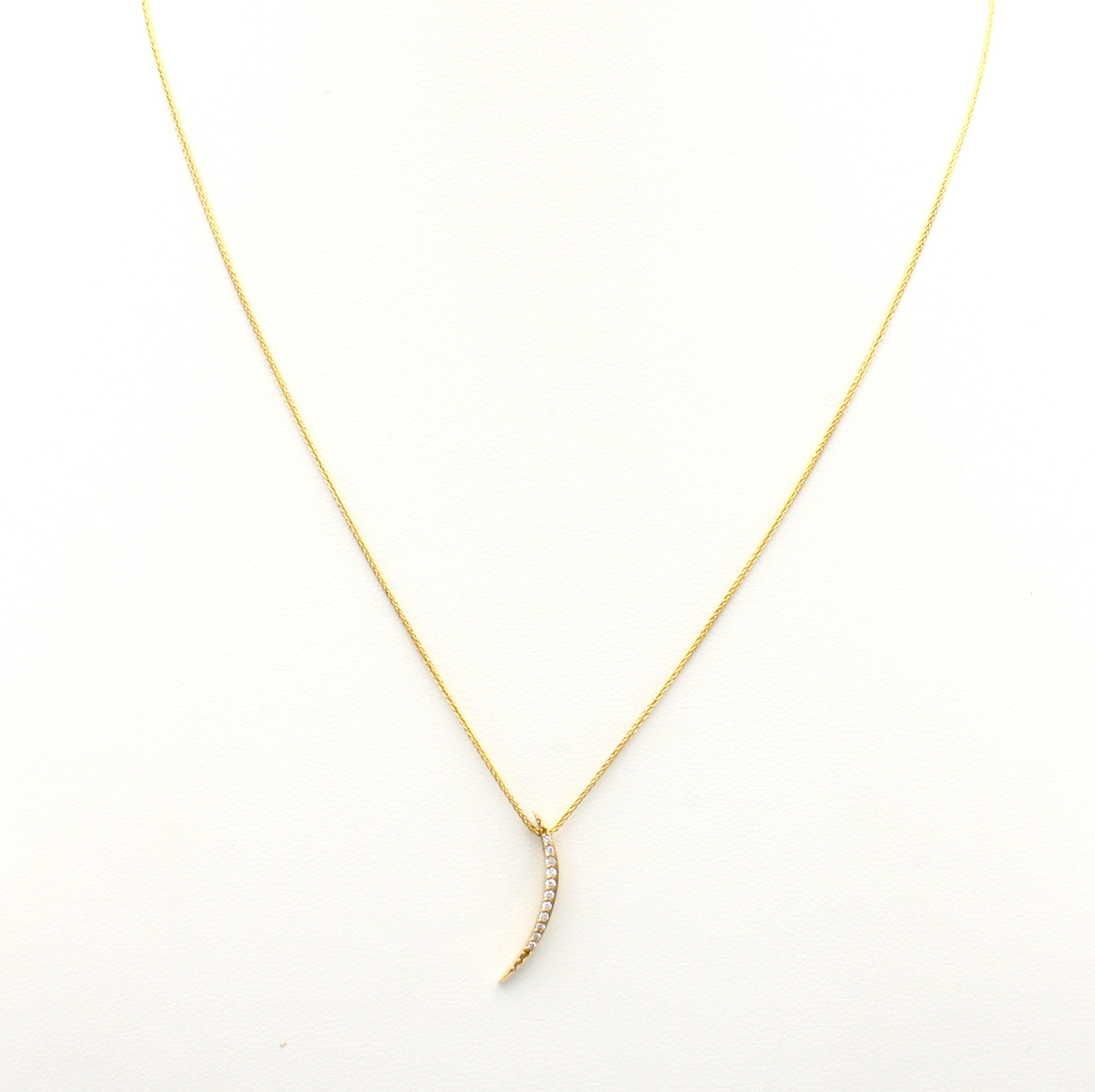 Image 27127440 - Anhänger mit Brillanten an Kette, GG 585/000, 11 Brill. zus. ca. 0.08 ct Weiß/p, in L. ...