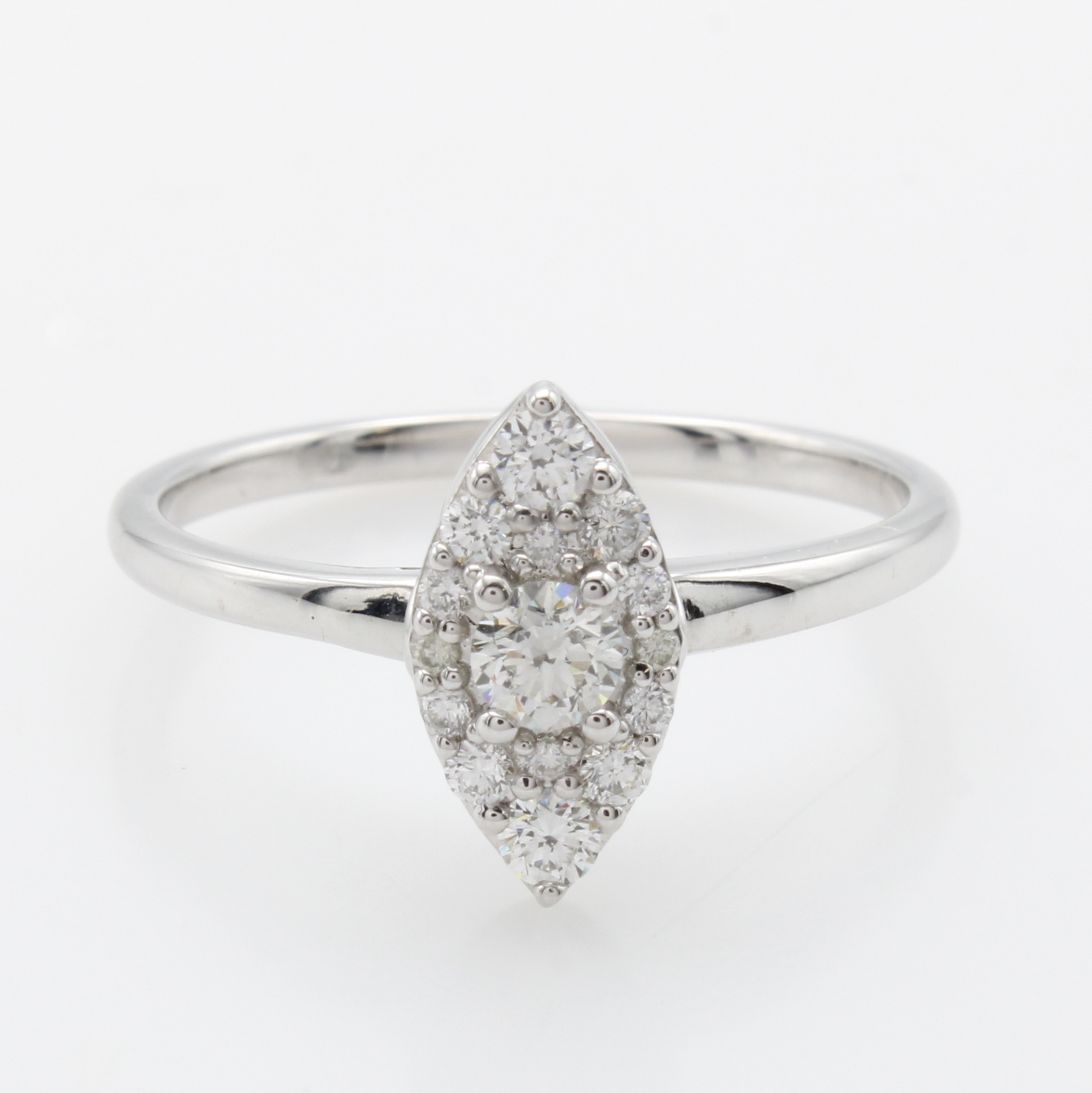 Image 27127494 - Ring mit Brillanten, WG 585/000, navettef. Ringkopf bes. m. Brill. zus. ca. 0.35 ct ...