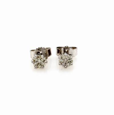 Image Paar Ohrstecker mit Brillanten, WG 585/000, 14 Brill. zus. ca. 0.20 ct ...