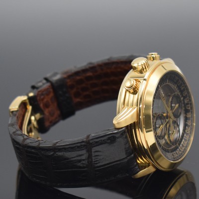 27127476d - QUINTING seltener Armbandchronograph mit mysterieuser Zeitanzeige in GG 750/000, quarz, ...