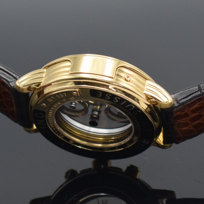 27127476f - QUINTING seltener Armbandchronograph mit mysterieuser Zeitanzeige in GG 750/000, quarz, ...