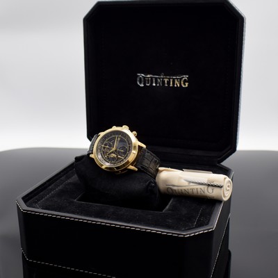27127476i - QUINTING seltener Armbandchronograph mit mysterieuser Zeitanzeige in GG 750/000, quarz, ...
