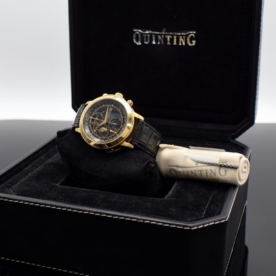 27127476j - QUINTING seltener Armbandchronograph mit mysterieuser Zeitanzeige in GG 750/000, quarz, ...