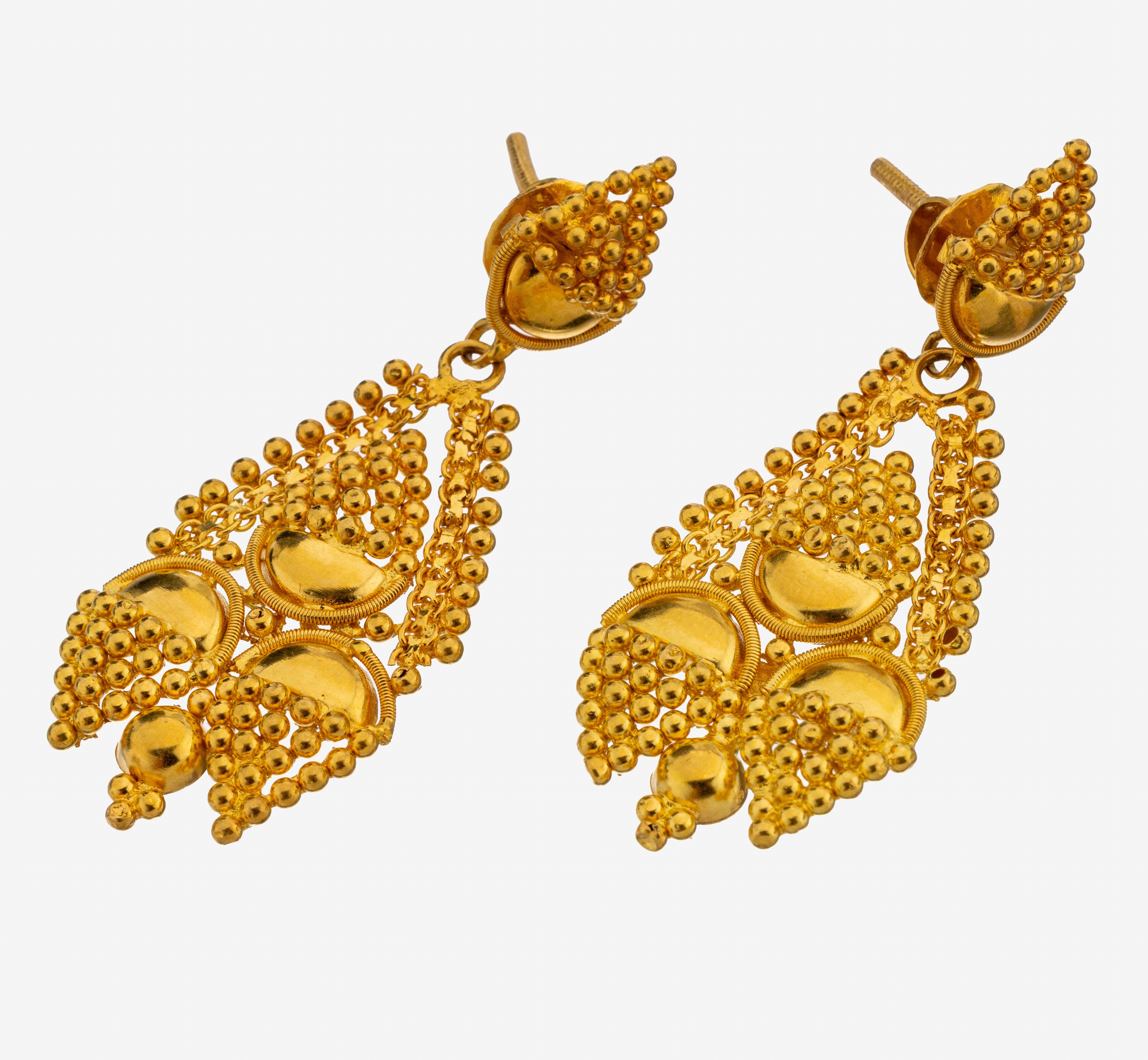 Image 27127633 - Paar 21.6 kt Gold Ohrstecker, GG 900/000 gepr., bewegl. Abhängungen, L. ca. 5.2 cm, ...