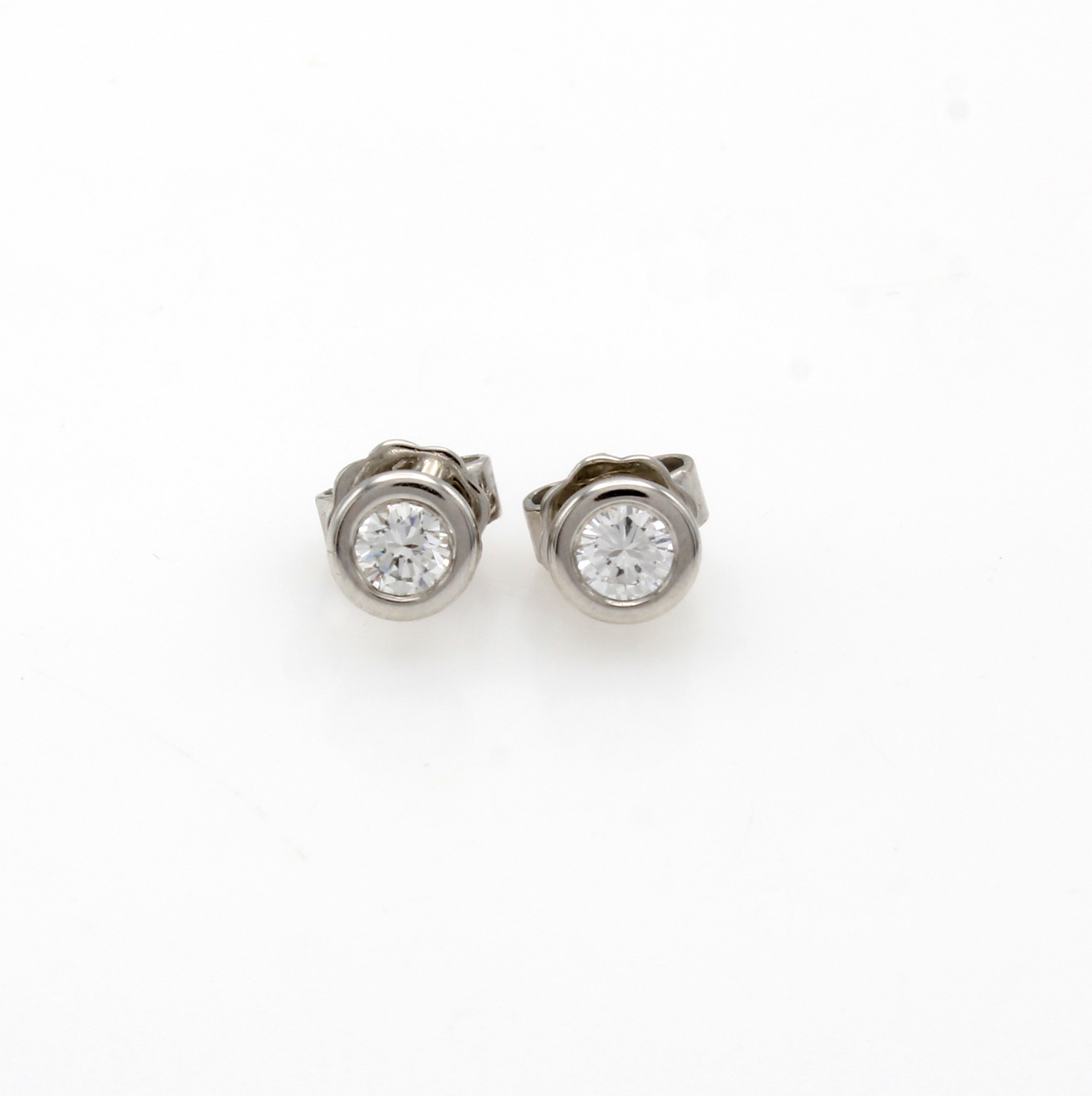 Image 27127696 - Paar Ohrstecker mit Brillanten, WG 585/000, 2 Brill. zus. ca. 0.30 ct Weiß/si ...