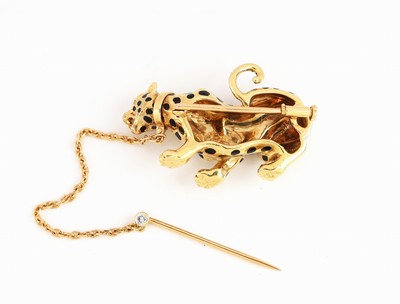 27127635b - 18 kt Gold CARRERA Y CARRERA Rubin-Brillant- Brosche, GG 750/000, plastische ...