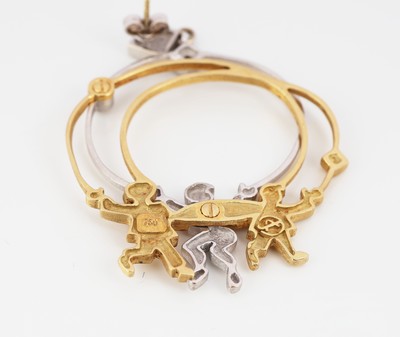 27127642b - Einzelner 18 kt Gold Brillant-Ohrstecker, GG/WG 750/000, qualitätvolle Verarbeitung, ...