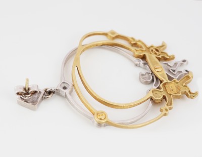 27127642c - Einzelner 18 kt Gold Brillant-Ohrstecker, GG/WG 750/000, qualitätvolle Verarbeitung, ...