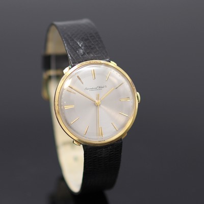 27127698b - IWC Armbanduhr in GG 750/000, Schweiz um 1958, Handaufzug, 3-teil. Geh., Boden u. ...