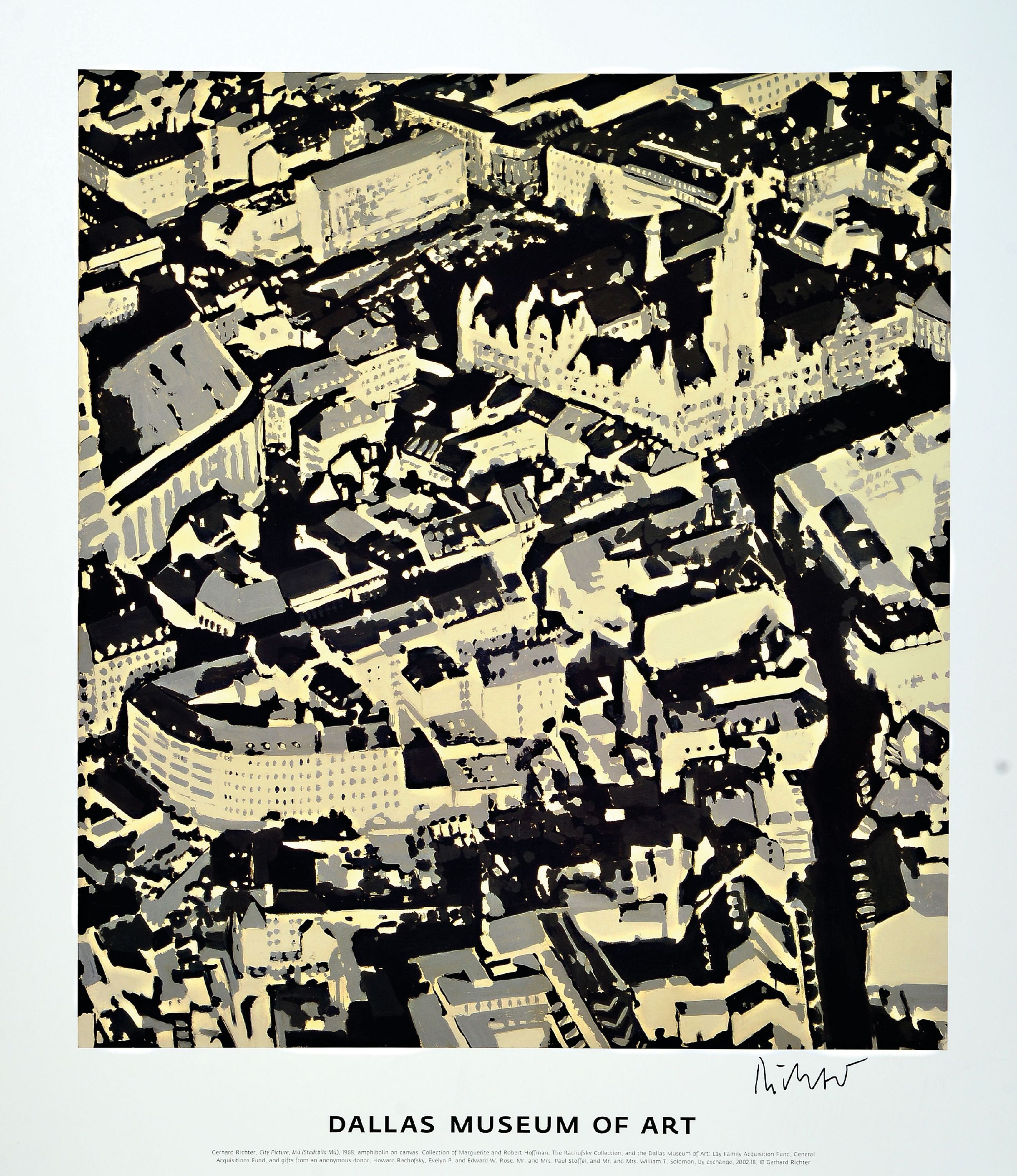 Image 27127761 - Gerhard Richter, geb. 1932, ´Stadtbild Mü´, Dallas Museum of Art 2002, Plakat auf ...