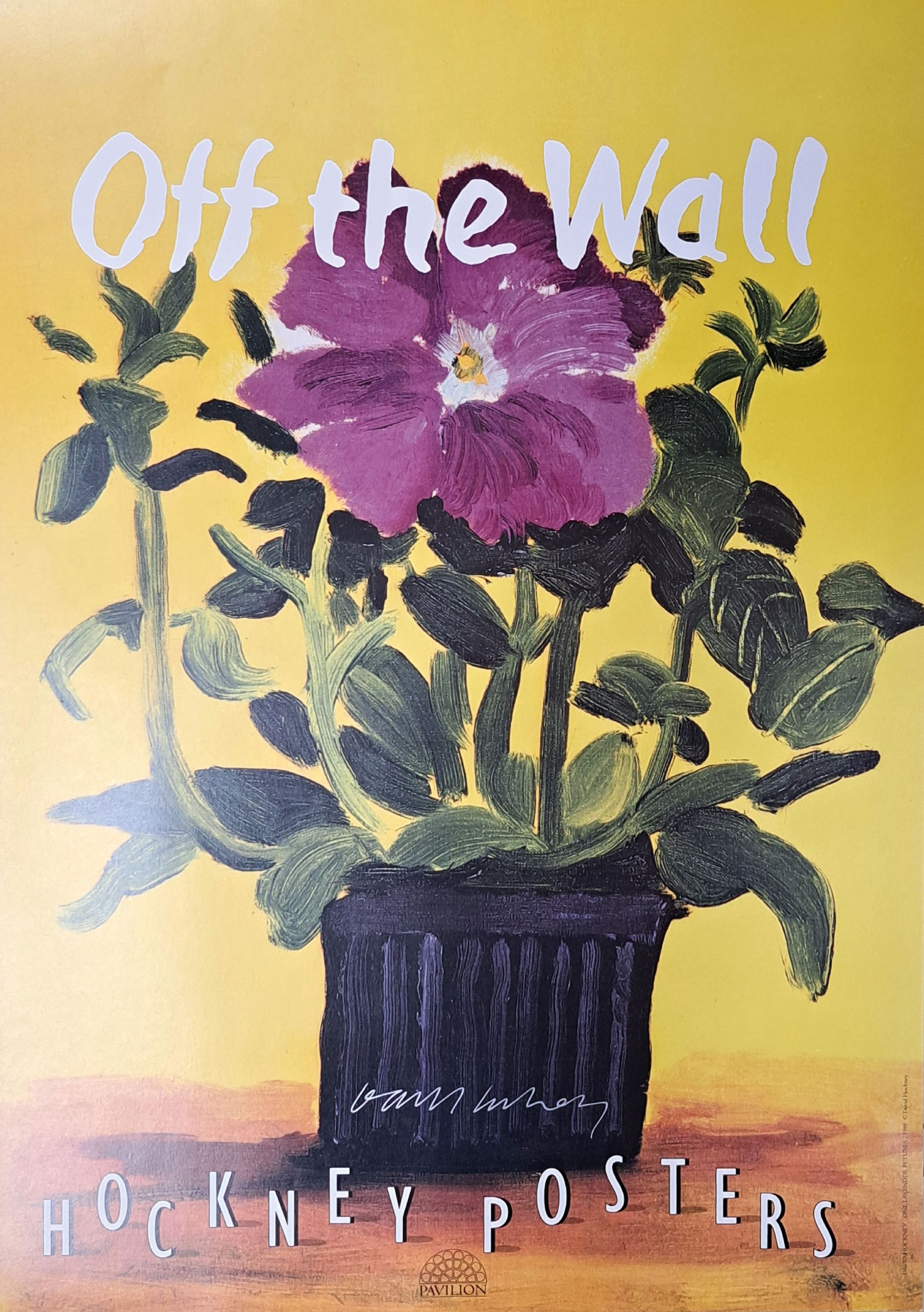 Image 27127762 - David Hockney, 1937-2026, ´One Lavender Petunia´, Plakat 1994, handsigniert mit ...