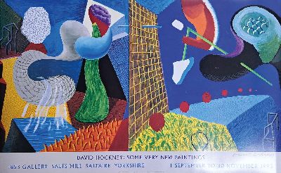 Image David Hockney, 1937-2026, #´The Other Side#´, Salts Mill Yorkshire 1993, poster on thin ...