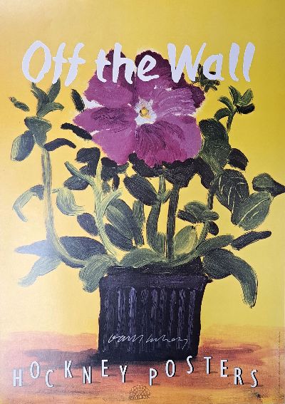 Image David Hockney, 1937-2026, #´One Lavender Petunia#´, poster 1994, hand-signed in ...