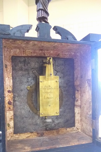 27127786a - Stockuhr, Süddeutschland, 18. Jh. schwarz gefasstes Holzgehäuse, profiliert, (ehemals ...