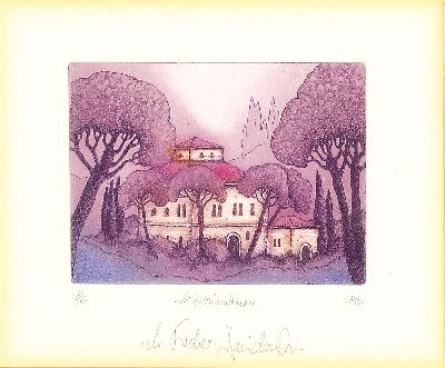 27127788a - Anne Ricketts-Davidson, geb. 1952, Großbritannien, zwei Farbradierungen, Ferme en ...