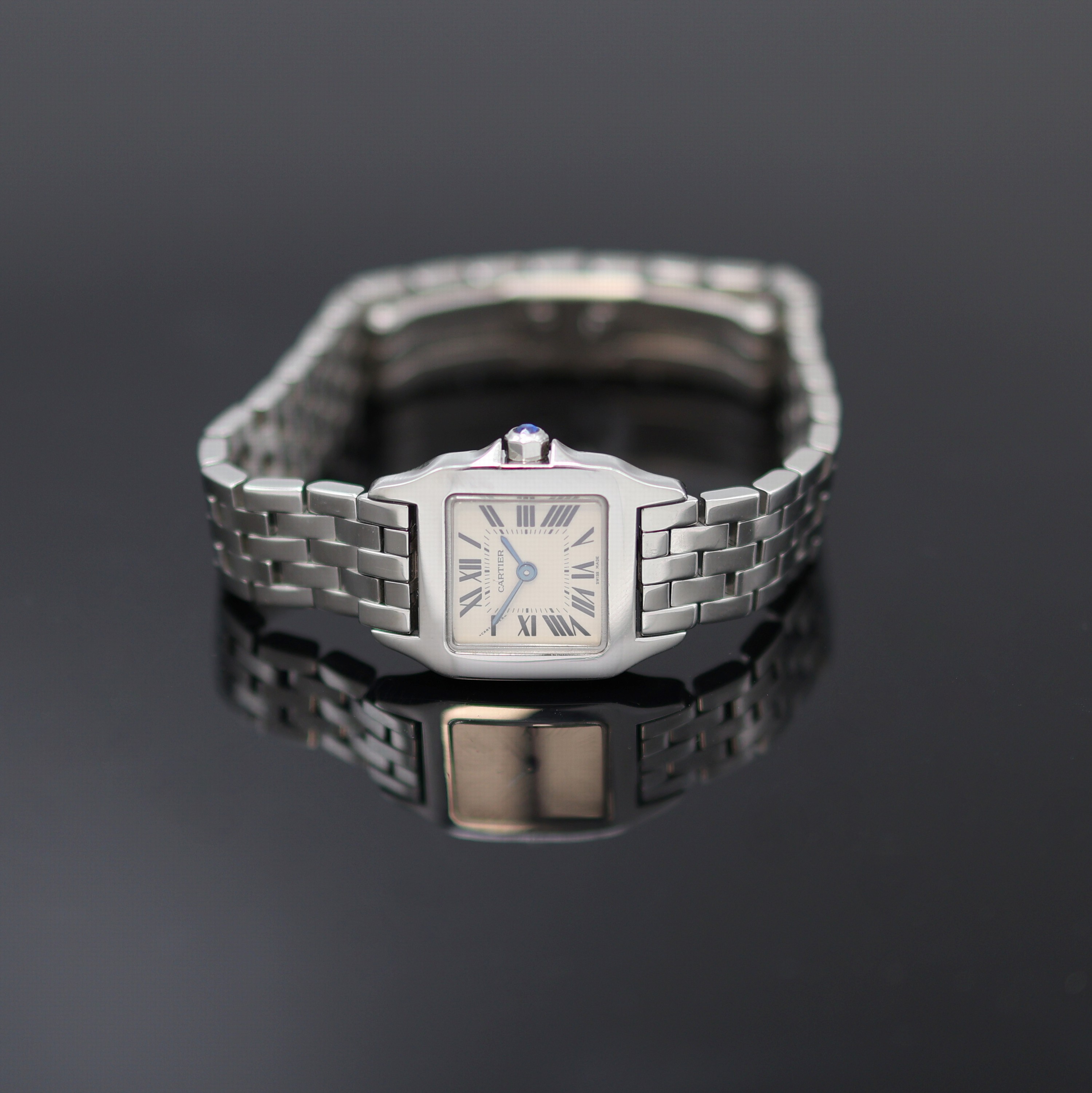 Image 27127895 - CARTIER Santos Demoiselle Damenarmbanduhr Referenz 2698, quarz, Edelstahlgeh. inkl. ...
