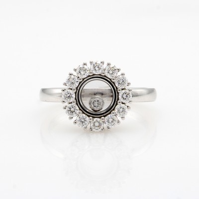 Image Chopard Ring Happy Diamond, WG 750/000, 1 bewegl. Diam. ca. 0.05 ct und 12 Brill. zus. ...