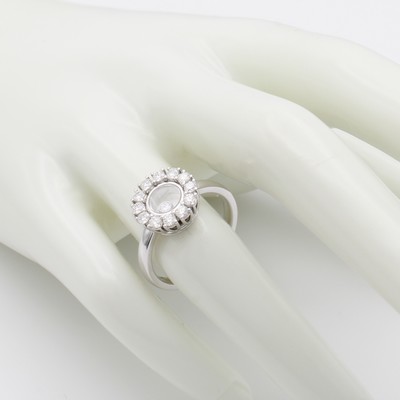 27127887a - Chopard Ring Happy Diamond, WG 750/000, 1 bewegl. Diam. ca. 0.05 ct und 12 Brill. zus. ...