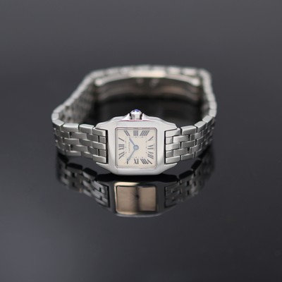 Image CARTIER Santos Demoiselle ladies wristwatch reference 2698, quartz, stainless steel case ...