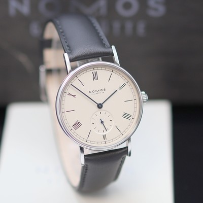 27127896b - Nomos Ludwig Armbanduhr in Edelstahl, Handaufzug, beids. vergl. Geh. inkl. neutr. ...