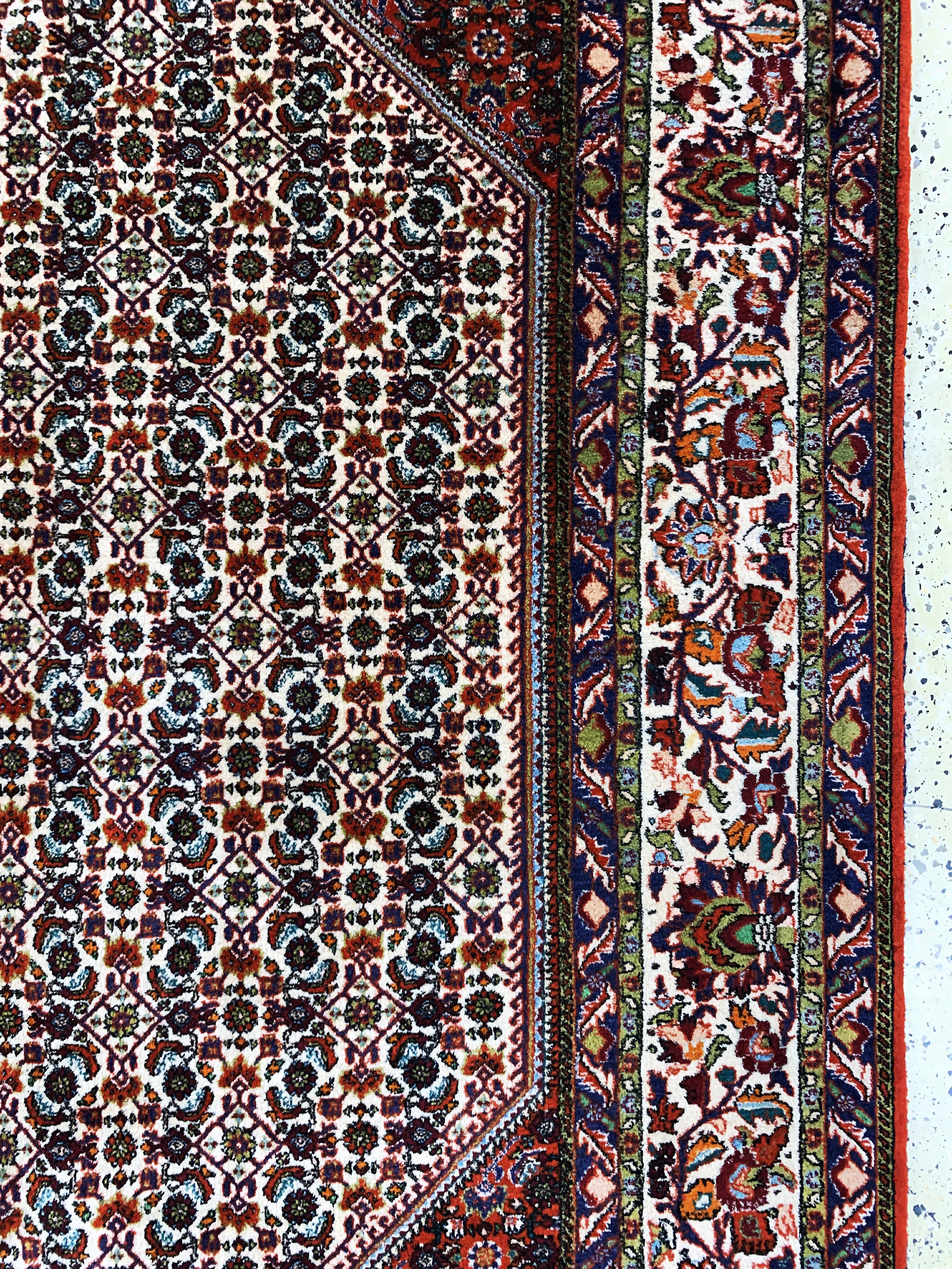 Detail e: Bidjar Kork, Persien, Ende 20.Jhd, Korkwolle auf Baumwolle, ca. 355 x 250 cm, EHZ: 1-2