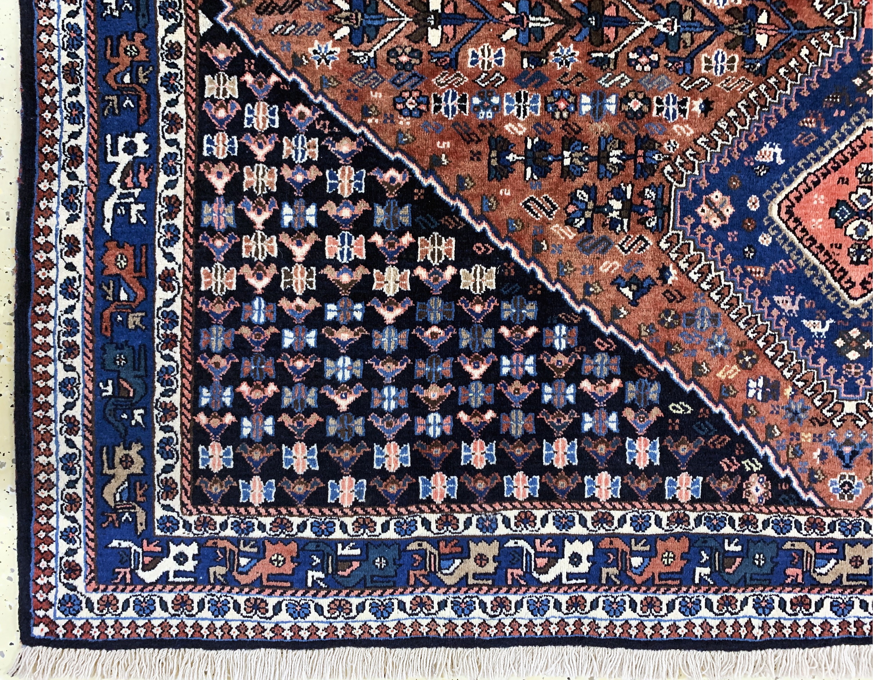 Detail b: Yalameh, Persien, Ende 20.Jhd, Wolle auf Wolle, ca. 300 x 196 cm, EHZ: 1-2