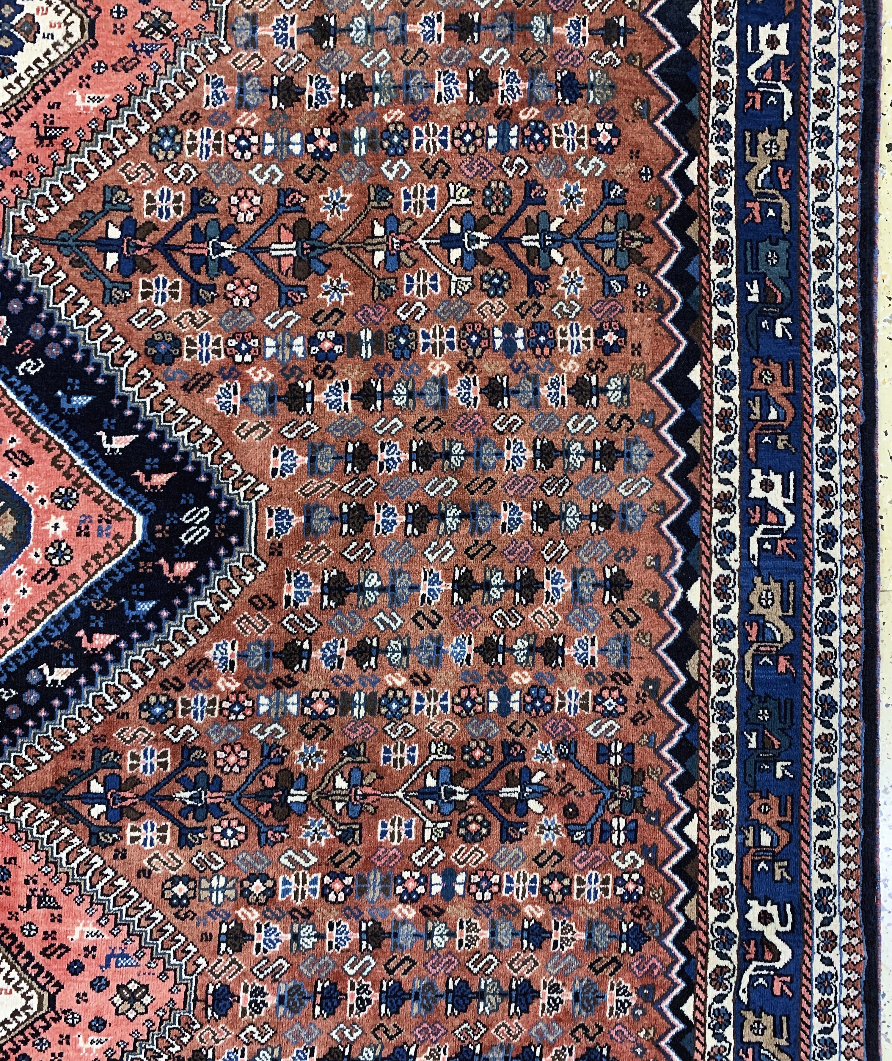 Detail d: Yalameh, Persien, Ende 20.Jhd, Wolle auf Wolle, ca. 300 x 196 cm, EHZ: 1-2