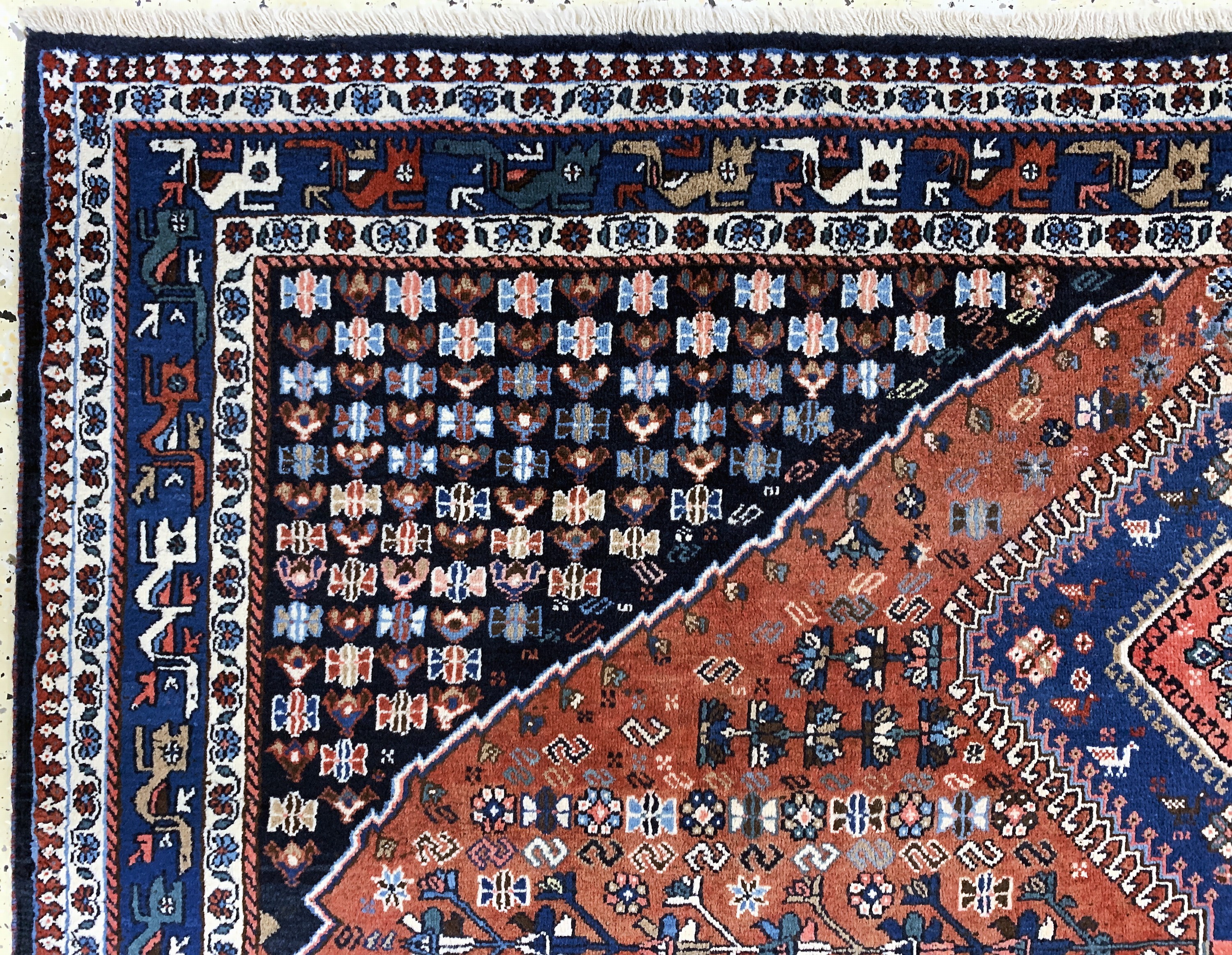 Detail f: Yalameh, Persien, Ende 20.Jhd, Wolle auf Wolle, ca. 300 x 196 cm, EHZ: 1-2
