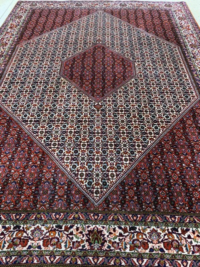 27128285h - Bidjar Kork, Persien, Ende 20.Jhd, Korkwolle auf Baumwolle, ca. 355 x 250 cm, EHZ: 1-2 ...
