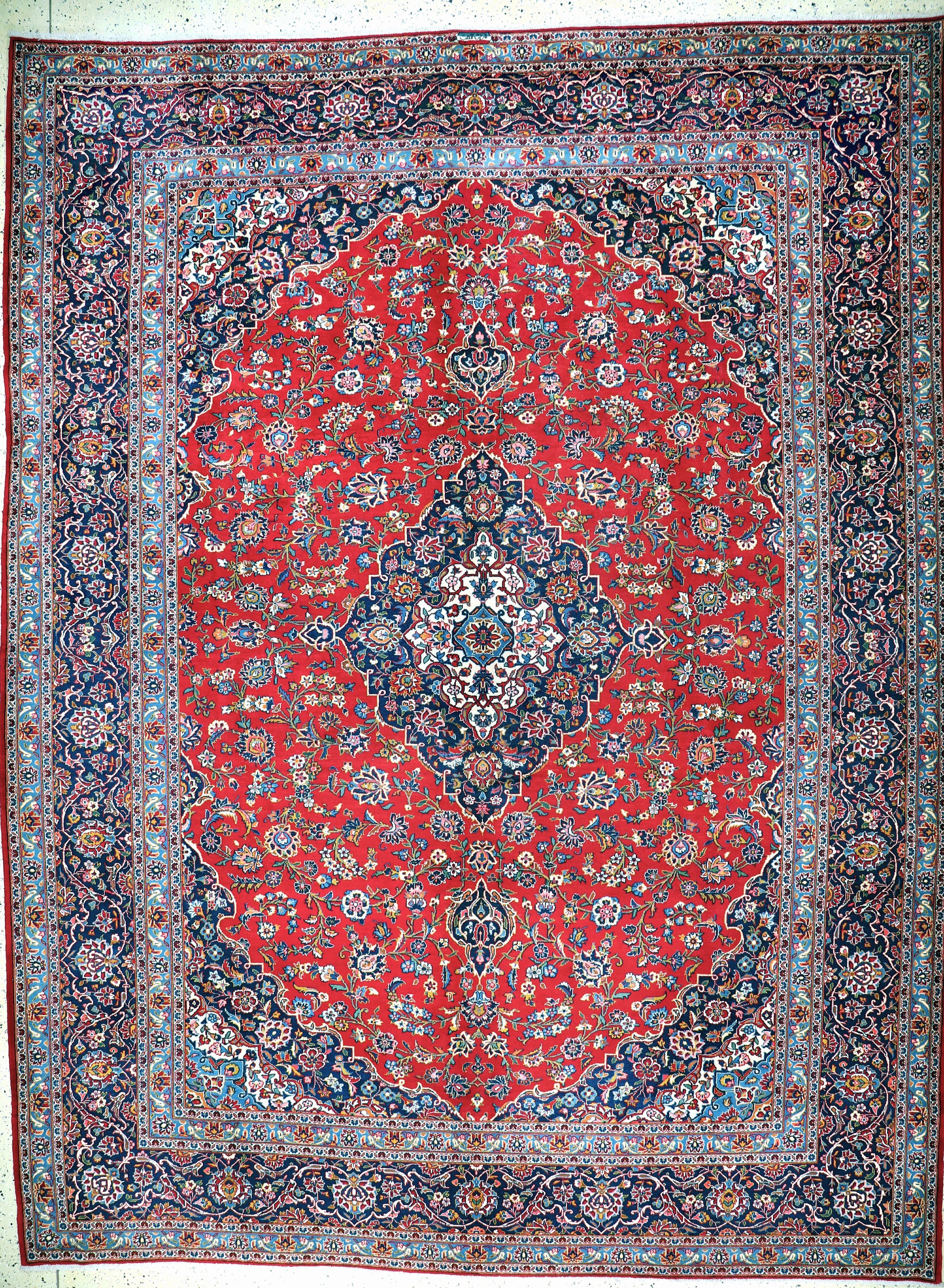 Image 27128344 - Keschan Persien, signiert´Ghoutb´, Mitte 20.Jhd, Wolle auf Baumwolle, ca. 400 x 303 ...